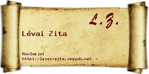 Lévai Zita névjegykártya