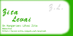 zita levai business card
