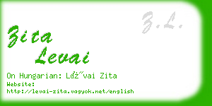 zita levai business card